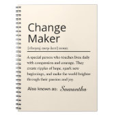 Personalized Change Maker Definition Notitieboek (Voorkant)