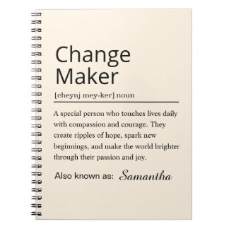 Personalized Change Maker Definition Notitieboek