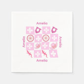 Personalized Checkered Cowgirl Pattern Servet (Voorkant)