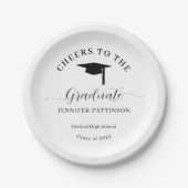 Personalized Cheers Graduate Graduation Papieren Bordje (Voorkant)