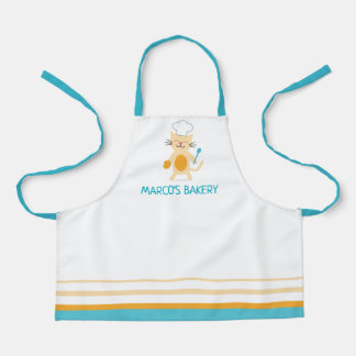 Personalized Chef Cat Baking Apron for Little Chef Schort