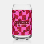 Personalized Cherry Gingham Retro Custom Name (Verso)
