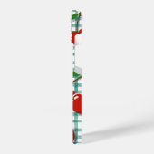 Personalized Cherry on Green Gingham Phone Case –  iPhone Hoesje (Linkerkant)