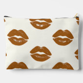 Personalized Chic Brown Lip Print Design Etui (Achterkant)
