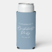Personalized Chic Dusty Blue Bachelorette Party (Seltzer Voorkant)