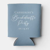 Personalized Chic Dusty Blue Bachelorette Party Blikjeskoeler (Voorkant)