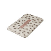 Personalized Chic Neutral Leopard Animal Print Badmat (Gekanteld)