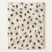 Personalized Chic Neutral Leopard Animal Print Planner (Achterkant)