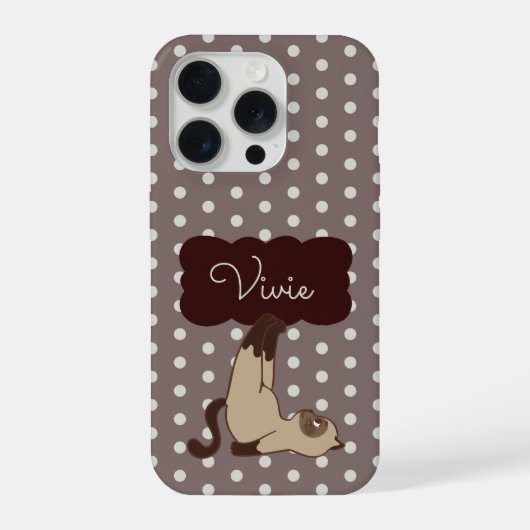 Personalized Chic Polka Dot  iPhone Hoesje (Achterkant)