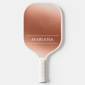 Personalized Chic Rose Gold Pickleball Paddle (Voorkant)