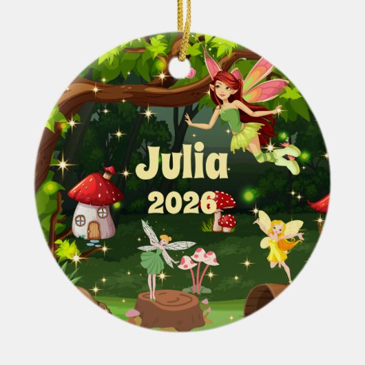 Personalized Child Name Fairy Ornament (Voorkant)