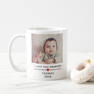 Personalized Child Photo Mug for Grandma with Name Koffiemok