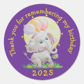 Personalized Children's Birthday Stickers  (Devant)