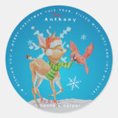 Personalized Children's Christmas Stickers  (Devant)