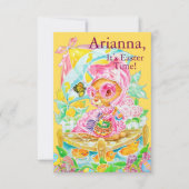 Personalized Children's Easter Flat Thank You Card Bedankkaart (Voorkant)