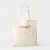 Personalized children's tote bag with bow (Devant)