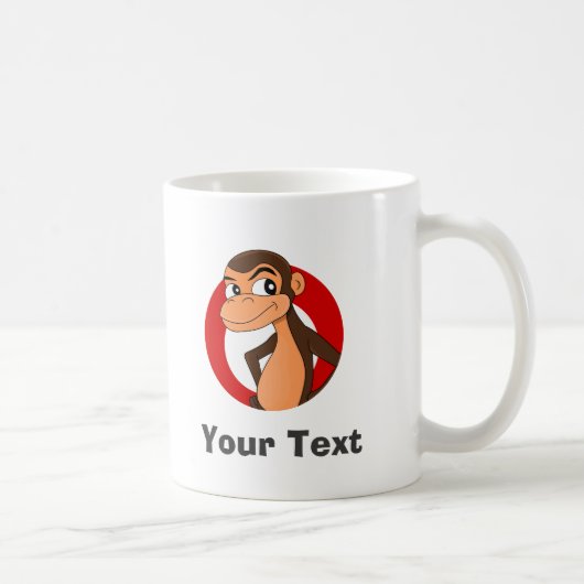 Personalized chimp cartoon coffee mug (Droite)