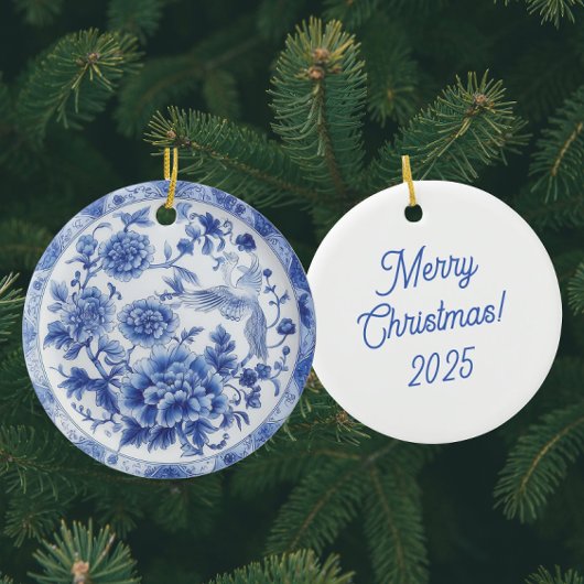 Personalized Chinoiserie Blue White Plates Keramisch Ornament