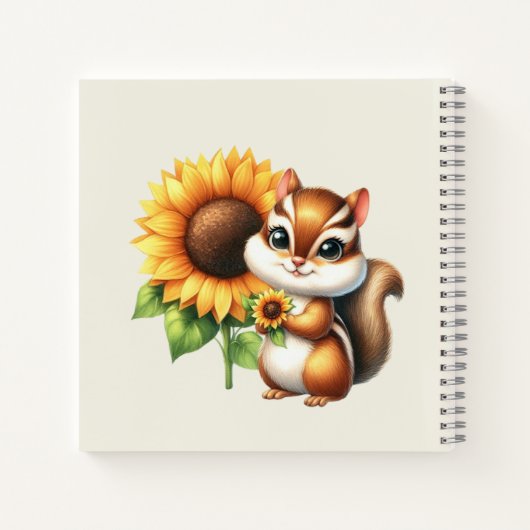 Personalized Chipmunk Notebook Notitieboek (Achterkant)