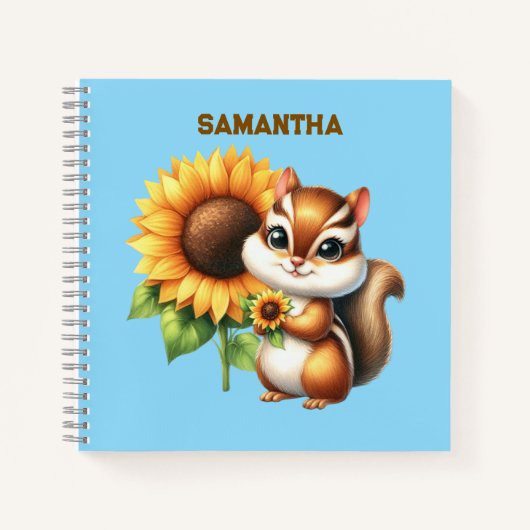 Personalized Chipmunk Notebook Notitieboek (Voorkant)