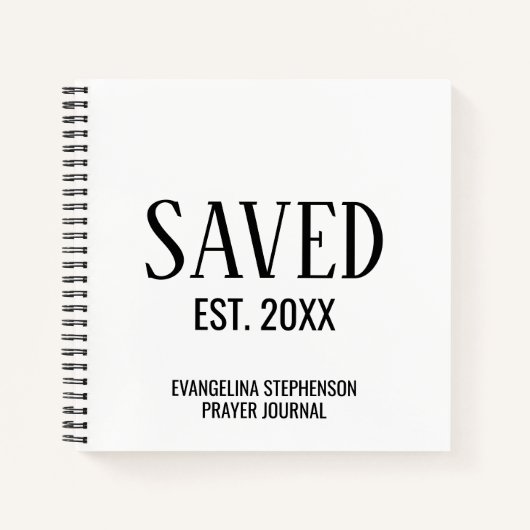 Personalized Christian Saved Established Prayer  Notitieboek (Voorkant)