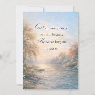 Personalized Christian Scripture Encouragement Feestdagenkaart