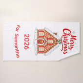 Personalized Christmas 2026 Bath Towel  (Serviette de bain)