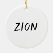 Personalized Christmas Alphabet Letter Z Keramisch Ornament (Achterkant)