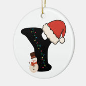 Personalized Christmas Alphabet Y Keramisch Ornament (Links)