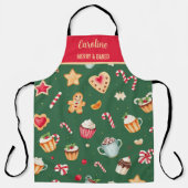 Personalized Christmas Baking Pattern Schort (Voorkant)