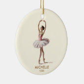 Personalized Christmas ballet Ballerina dancer Keramisch Ornament (Rechts)