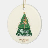 Personalized Christmas ballet Ballerina dancer Keramisch Ornament (Links)