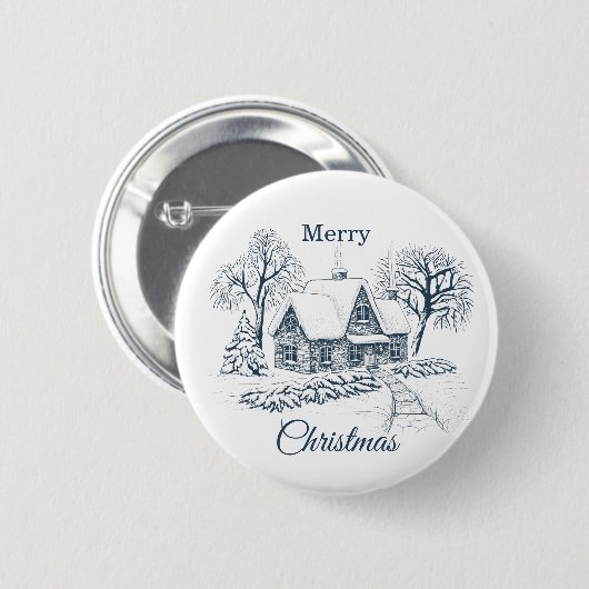 Personalized Christmas Button–Custom Seasonal Pin Ronde Button 5,7 Cm (Voorkant /achterkant)