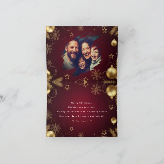 Personalized Christmas Card with Custom Message Bedankkaart (Binnen)