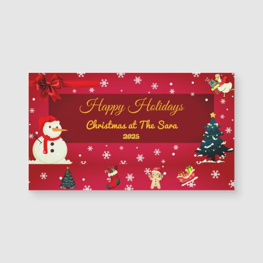 Personalized Christmas Card with Name  (Voorkant)