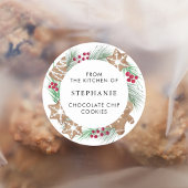 Personalized Christmas Cookie  Ronde Sticker