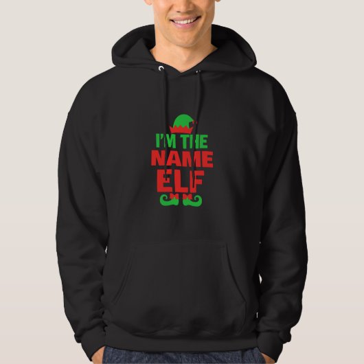 Personalized Christmas Elf Hoodie (Voorkant)