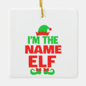 Personalized Christmas Elf Keramisch Ornament (Voorkant)