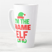 Personalized Christmas Elf Latte Mok (Linkerhoek)
