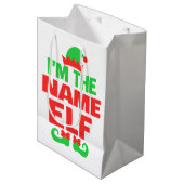 Personalized Christmas Elf Medium Cadeauzakje (Voorkant Gekanteld)