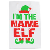 Personalized Christmas Elf Medium Cadeauzakje (Voorkant)