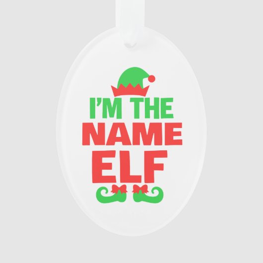 Personalized Christmas Elf Ornament (voorkant)