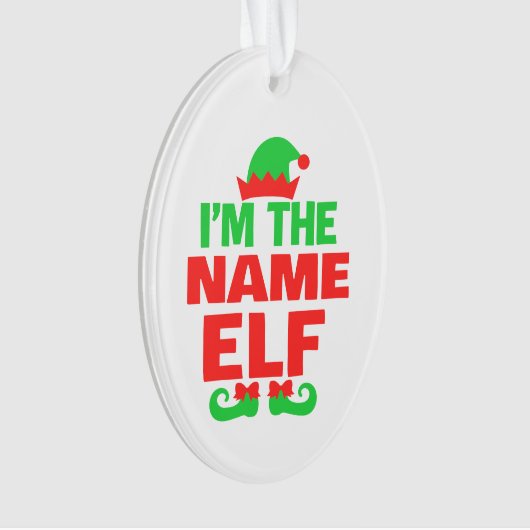 Personalized Christmas Elf Ornament (voorkant)