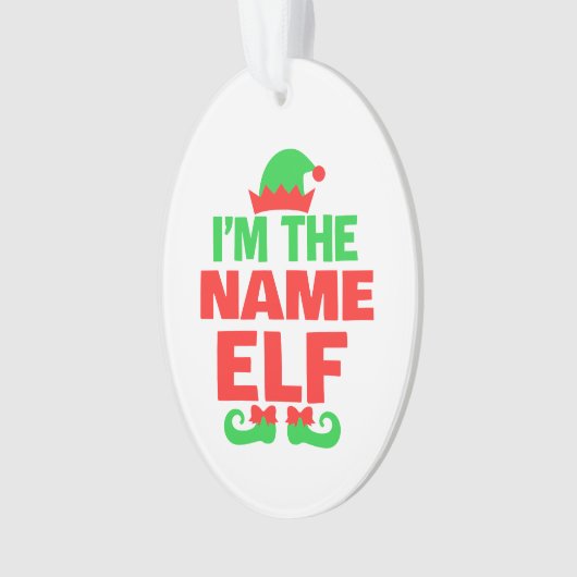 Personalized Christmas Elf Ornament (voorkant)