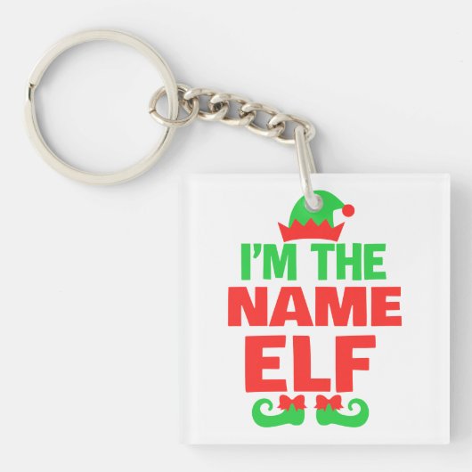 Personalized Christmas Elf Sleutelhanger (voorkant)