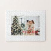 Personalized Christmas Family Photo Legpuzzel (Horizontaal)