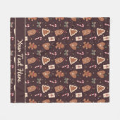 Personalized Christmas Fleece Blanket Deken (Voorkant (Horizontaal))