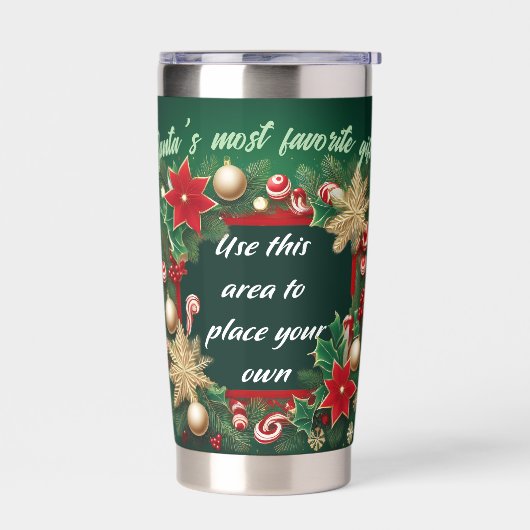 Personalized Christmas Fram On A Geïsoleerde Drinkbeker (Links)