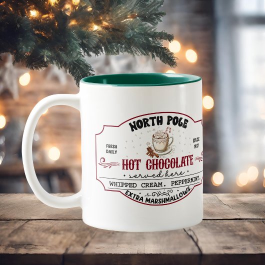 Personalized Christmas Hot Cocoa Tweekleurige Koffiemok