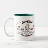 Personalized Christmas Hot Cocoa Tweekleurige Koffiemok (Links)